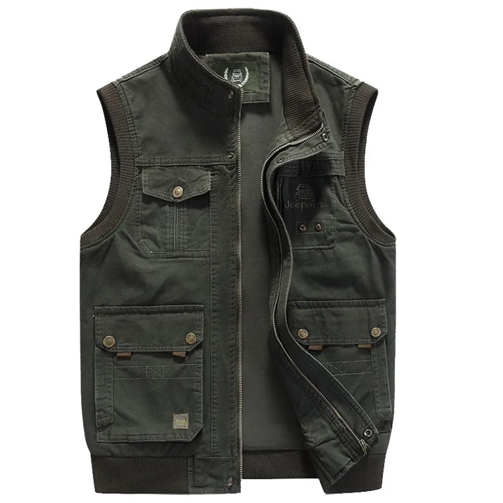 Olivier | Gilet multi-poches vintage pour hommes