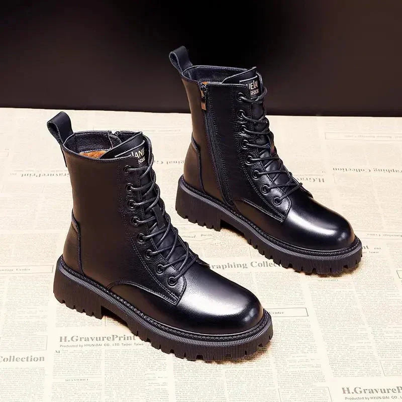 Elsanor | Bottes d'hiver noires avec mousse à mémoire pour dames