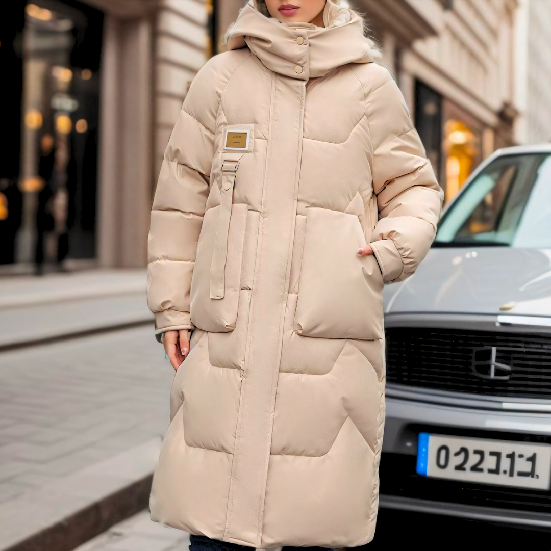 Jade | Manteau Long Matelassé pour Femme avec Isolation de Haute Qualité