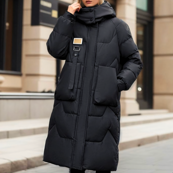 Jade | Manteau Long Matelassé pour Femme avec Isolation de Haute Qualité