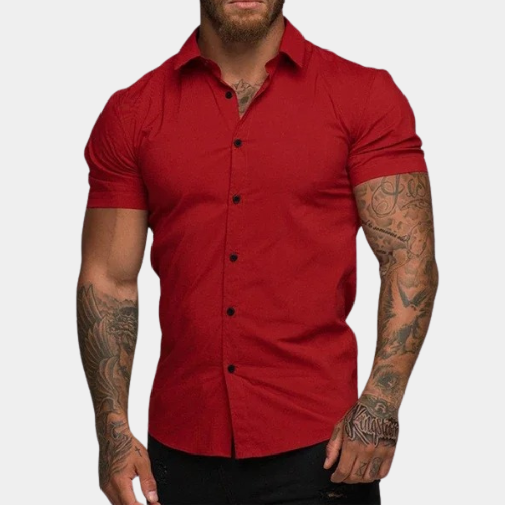 Simon | Chemise à manches courtes polyvalente et premium pour hommes