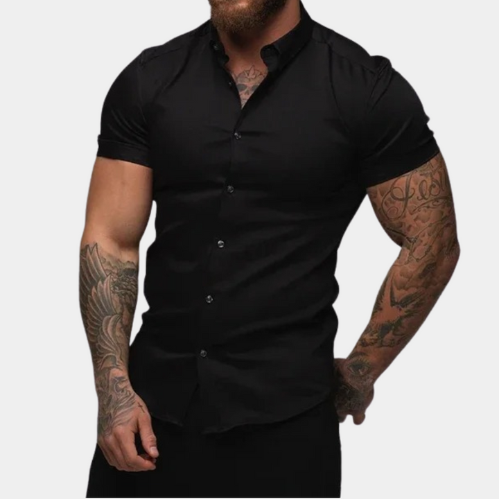 Simon | Chemise à manches courtes polyvalente et premium pour hommes