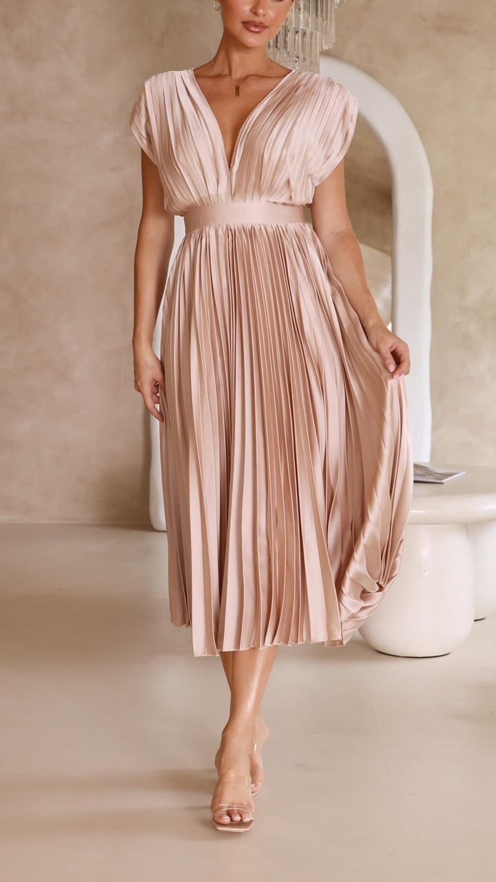 Madilynn | Robe Midi Plissée Légère et Envoûtante pour Femme