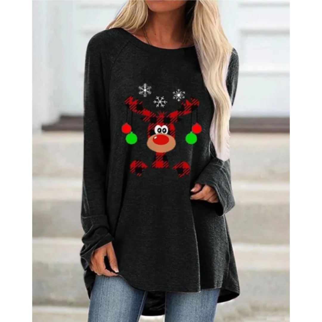 Zayla | Sweatshirt long de Noël pour femmes pour une chaleur festive