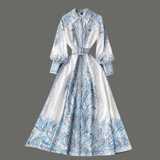 Harmony  Robe Femme avec Motif Floral et Ceinture