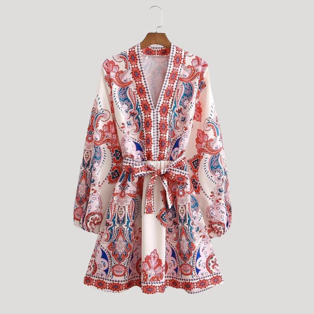 Magnolia | Mini Robe Paisley pour Femmes