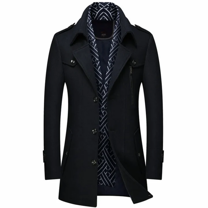 Reynard | Manteau long noir pour homme