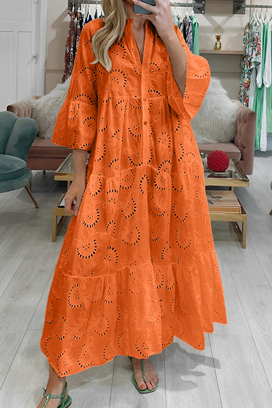 Finnley | Robe Maxi Bohème Brodée pour Femme