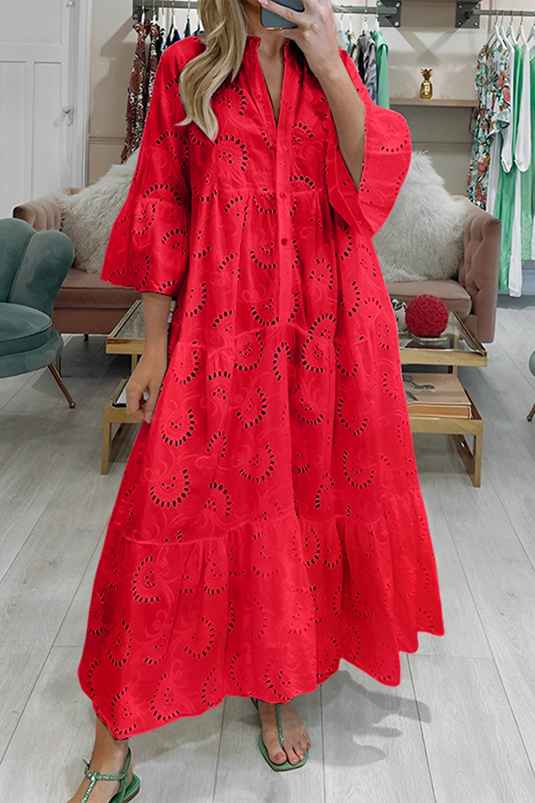 Finnley | Robe Maxi Bohème Brodée pour Femme