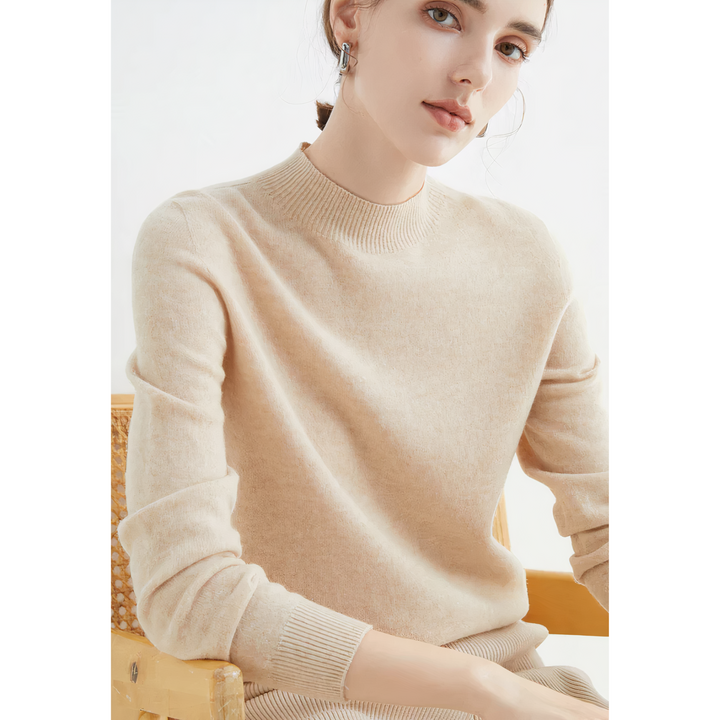 Annalee | Pull Doux Tricoté avec Col Mi-Haut pour Femme