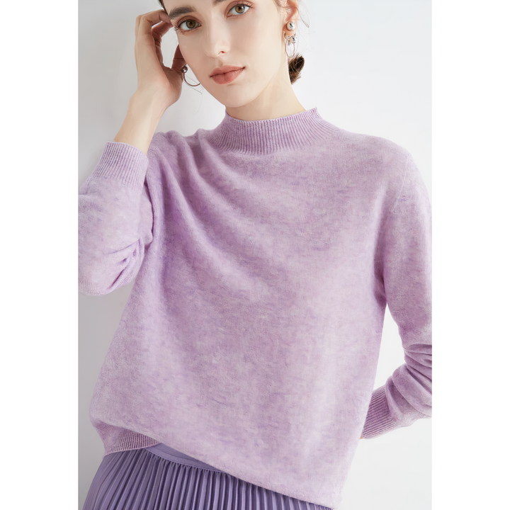 Annalee | Pull Doux Tricoté avec Col Mi-Haut pour Femme