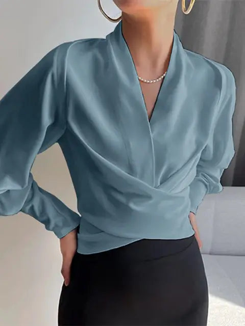 Vianney | Blouse Femme à Manches Bouffantes et Col en V