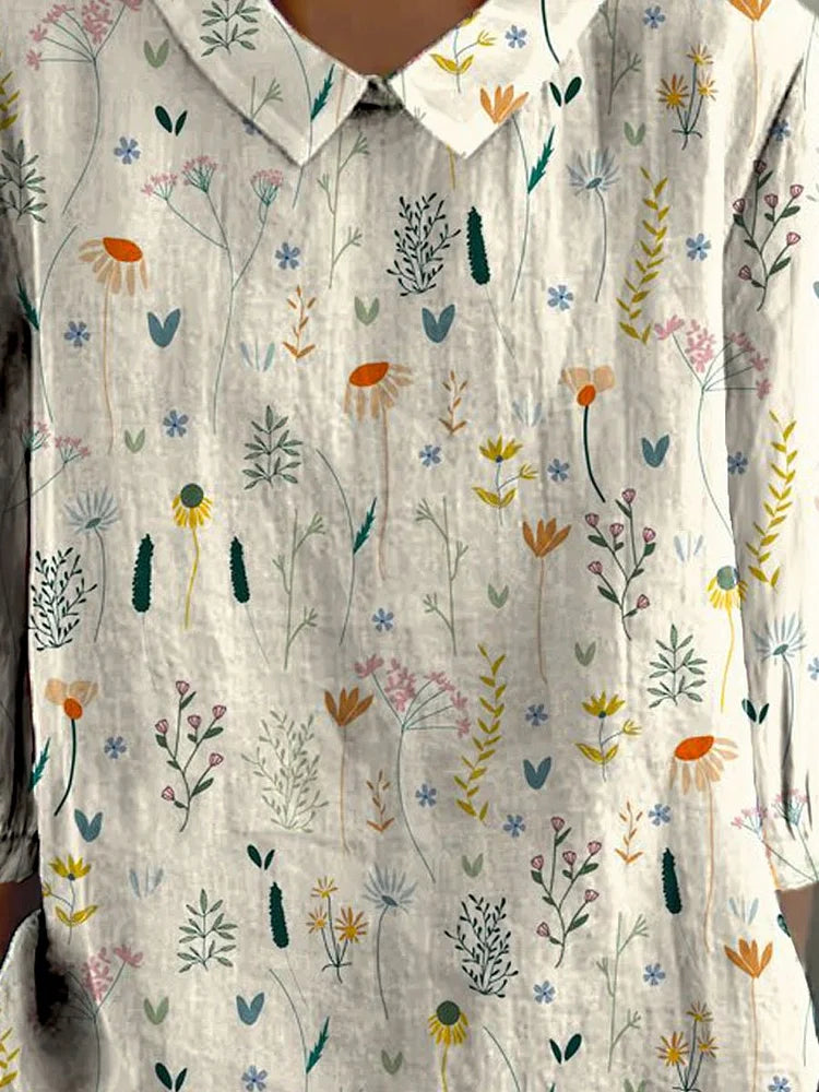 Monique | Blouse à Fleurs Sauvages