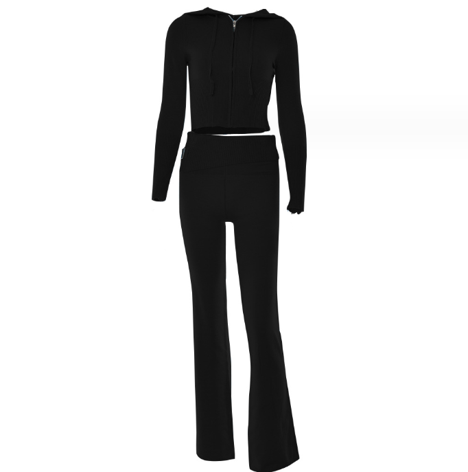 Renata | Ensemble de Pull Long à Manches Longues et Pantalon Taille Haute pour Femme