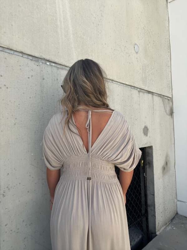 Desire | Robe longue maxi décolleté en V avec fente