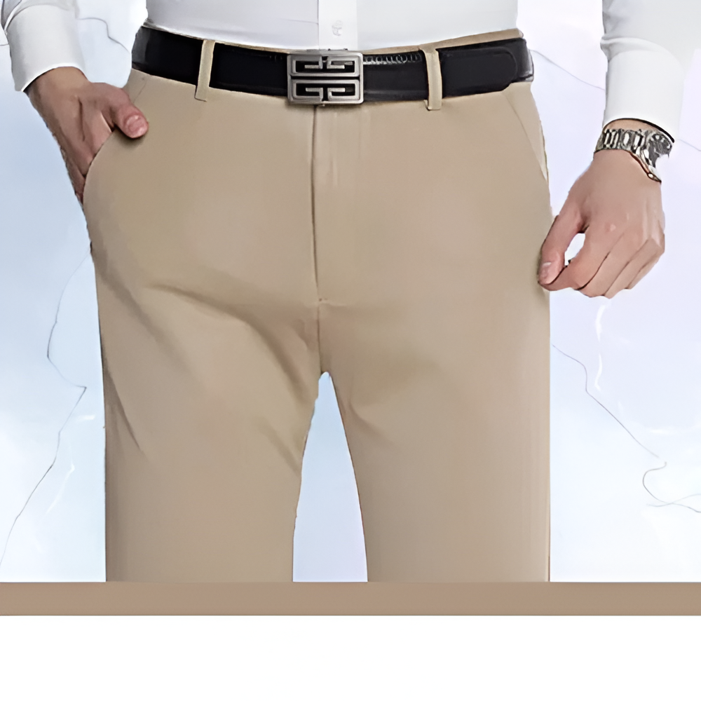 Shaan | Pantalon de costume classique taille haute pour homme