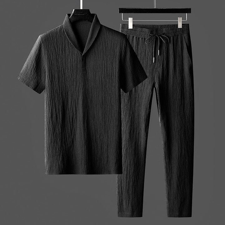 Makai | Ensemble pantalon et chemise classique à coupe ajustée pour hommes