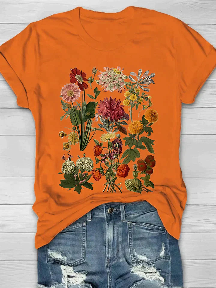 Camila | T-shirt Vintage pour Femme avec Imprimé Floral