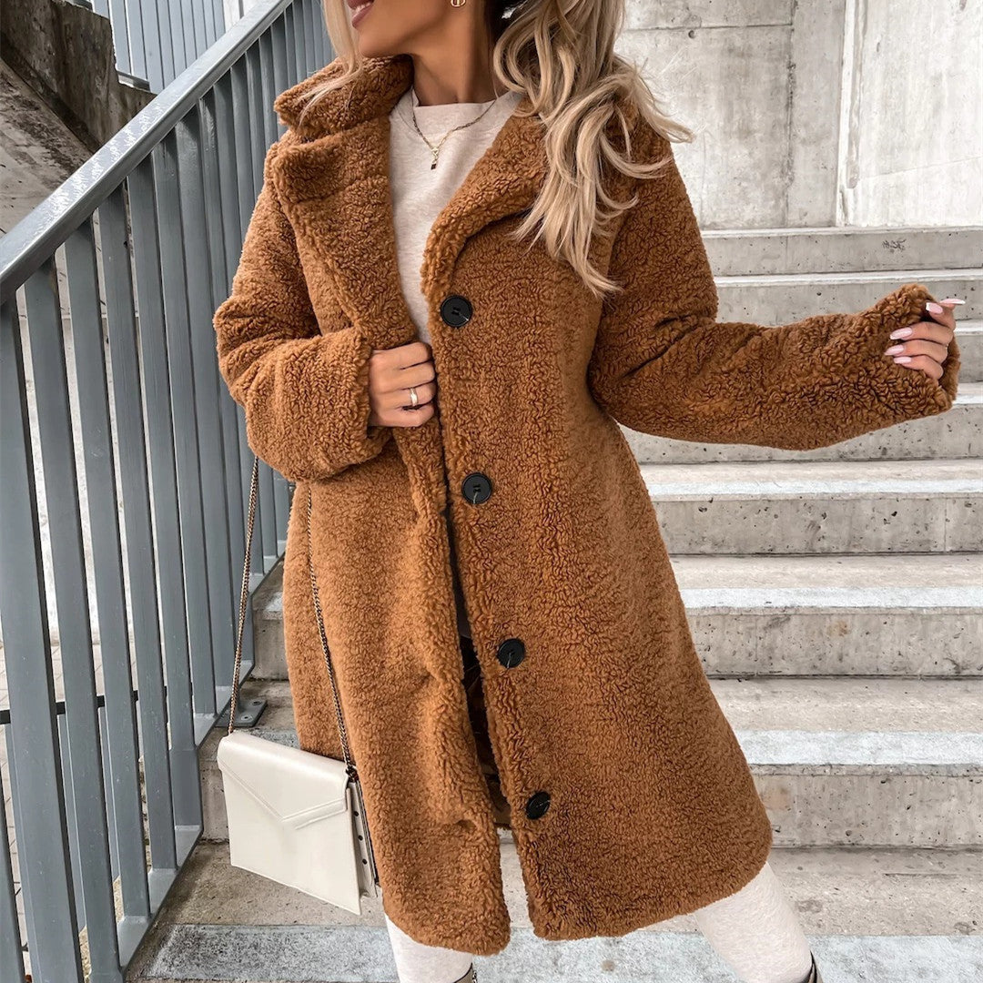 Trendy | Manteau Teddy avec coupe douce pour femmes