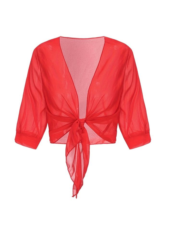 Evangeline | Blouse à Devant Ouvert