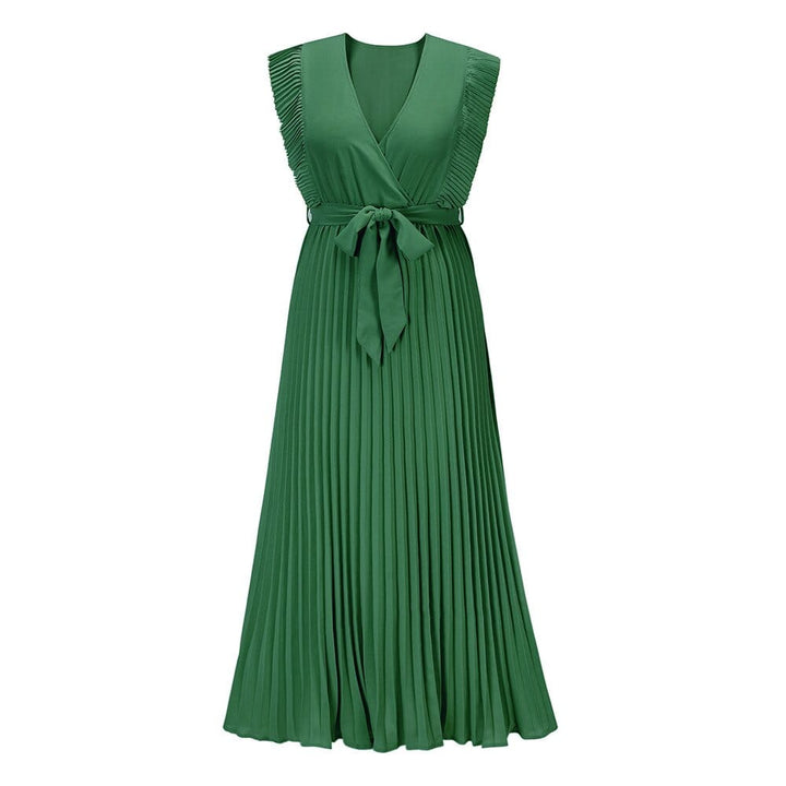 Lydia | Robe Bohème Verte avec Décolleté en V