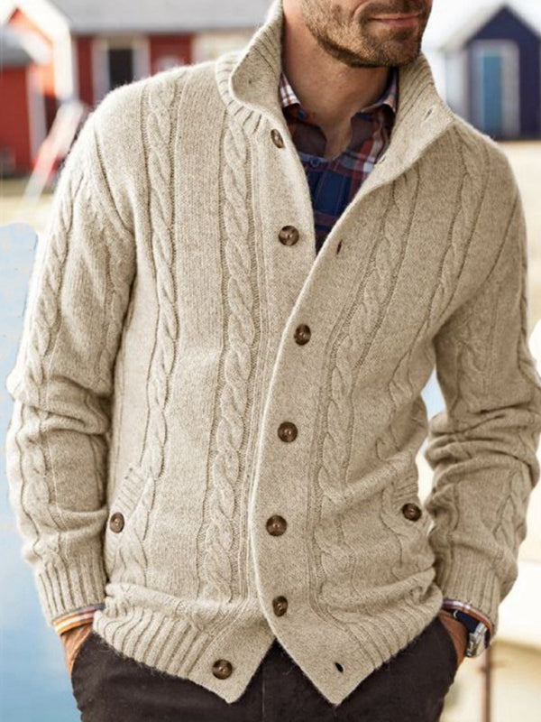 Aljohn | Cardigan élégant pour hommes avec col