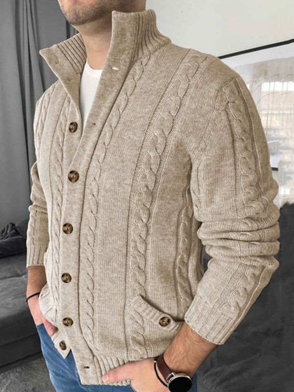 Aljohn | Cardigan élégant pour hommes avec col