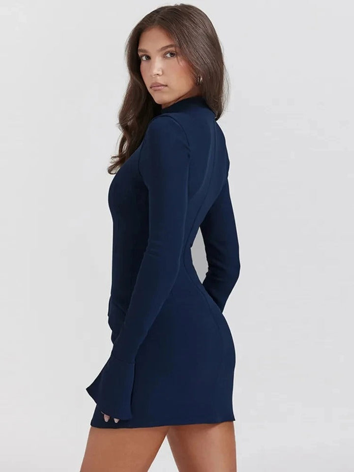 Charis | Mini robe chic à manches longues pour femmes