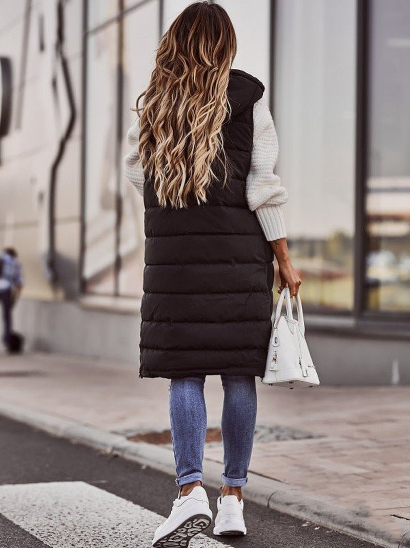 Parque | Gilet matelassé mi-long pour femme au design chic