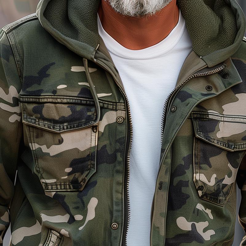 Rihaan | Veste Imperméable Camouflage pour Homme